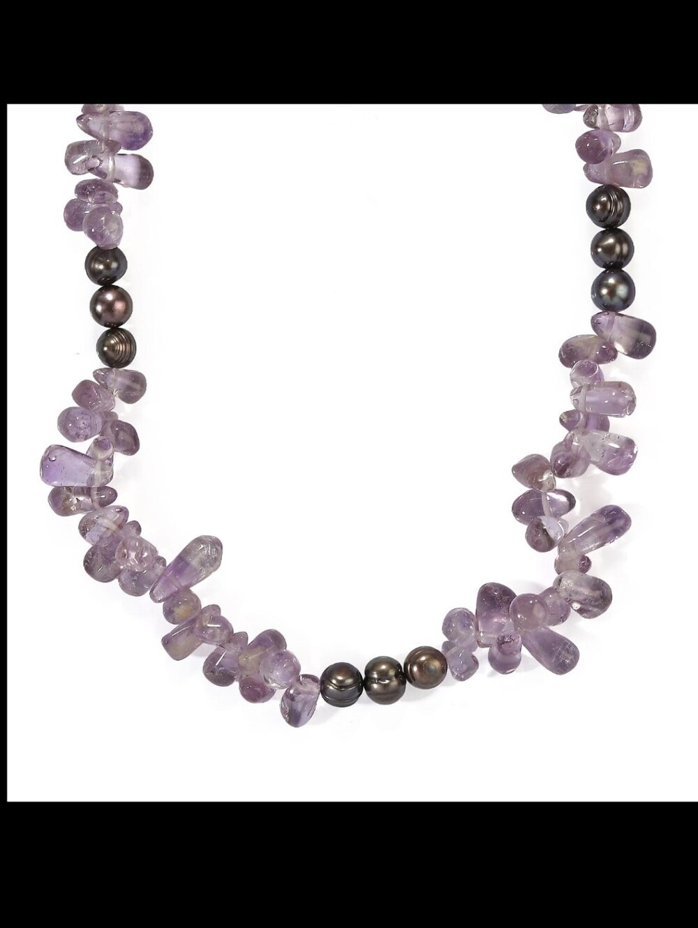 EVERTRUE African Amethyst Peacock Pearl in Platinum Bond (90.00 ctw)